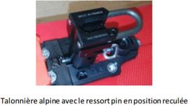 La talonnière alpine en position reculée