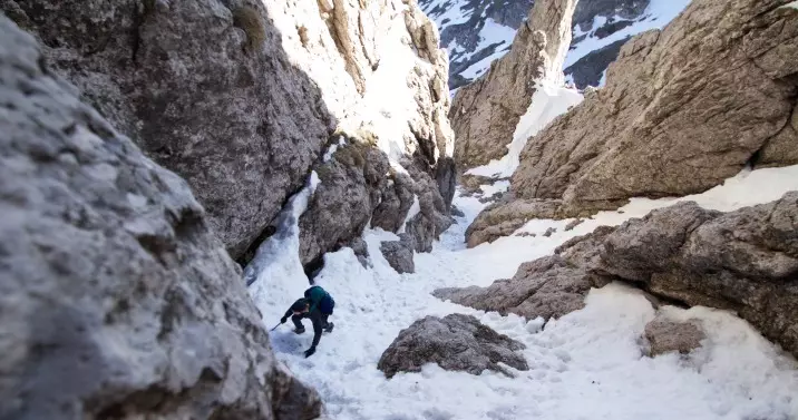 Riccardo mountain climbing
